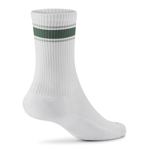 Anytime Crew Sock - Blizzard, Verdant Green (Light Grey Sole) – Everyday
