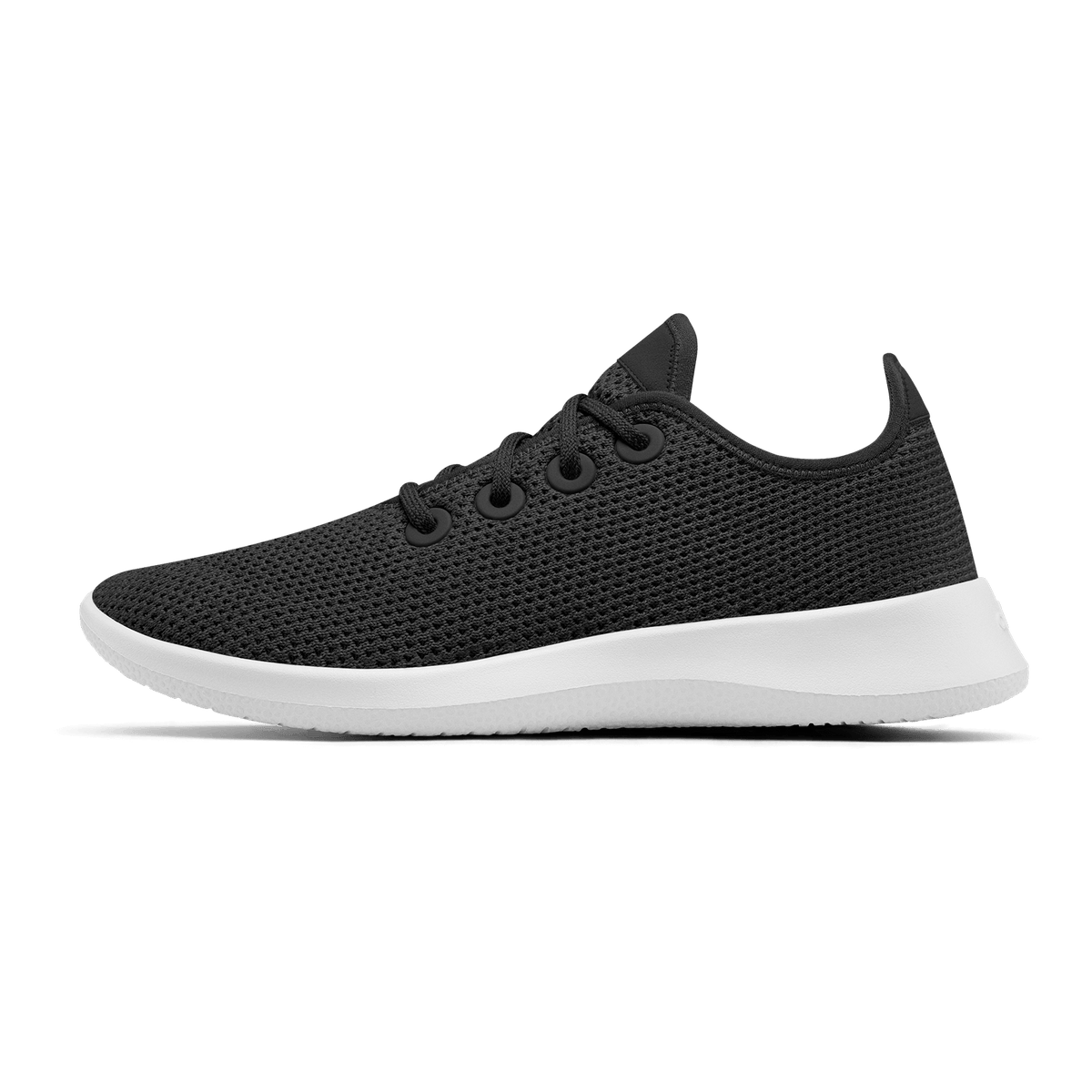 Women's Tree Runner - Jet Black (White Sole) – Breathable