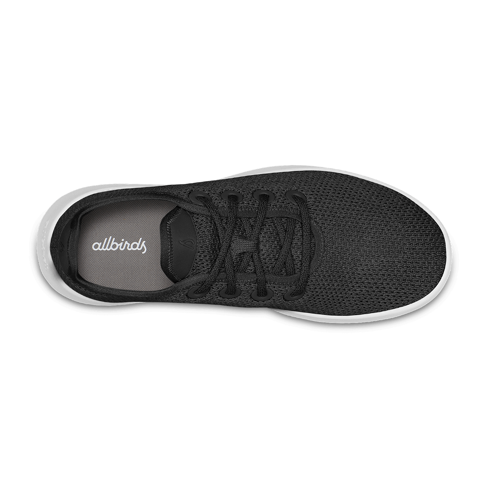 Women's Tree Runner - Jet Black (White Sole) – Breathable